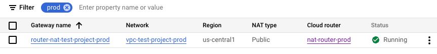 how to verify set up on google cloud platform with Cloud NAT